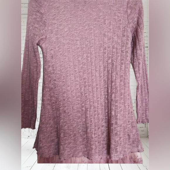 Beautiful Izabel London Tunic Sweater with Lace Underlay sz 6 (M) - Picture 2 of 5